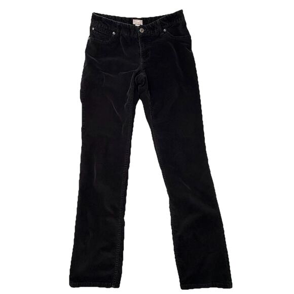 J. Jill Pants Womens Size 4 Black Corduroy Slim Leg Stretch Cotton Spandex - Picture 1 of 10